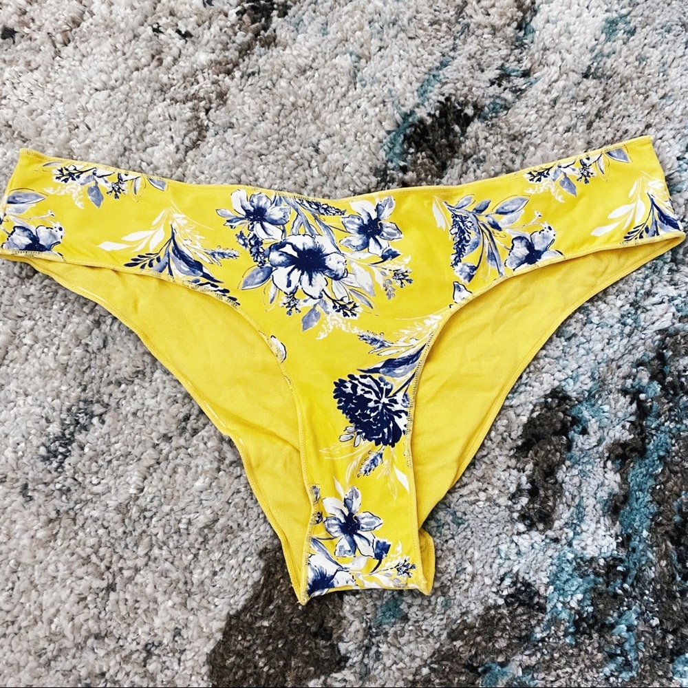 Rip Curl Yellow Floral Cheeky Bikini Bottoms